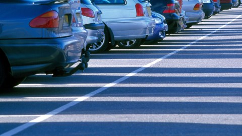 Parked cars in a parking lot