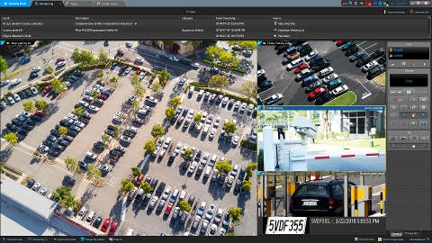 Data center facilty monitoring with AutoVu automatic license plate recognition.